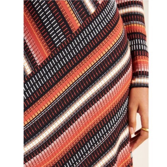 Maeve by Anthropologie Parkside Knit Jersey Striped Midi Dress Size M - Picture 3 of 14